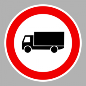 Tehergépkocsival behajtani tilos