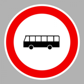 Autóbusszal behajtani tilos