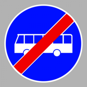 Autóbusz-forgalmi sáv vége