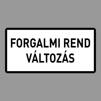 Forgalmi Rend Változás