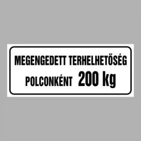 Megengedett terhelhetőség polconként (Igény szerinti súllyal)