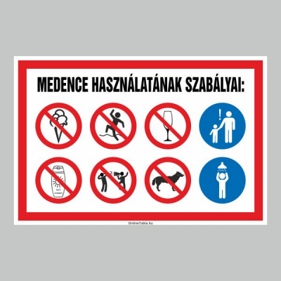 Medence használatának szabályai
