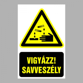 Vigyázz! Savveszély