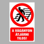 A vágányon átjárni tilos!