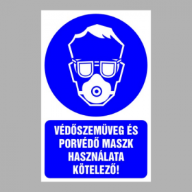 Védőszemüveg és porvédő maszk használata kötelező!