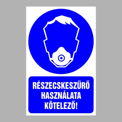 Részecskeszűrő használata kötelező!