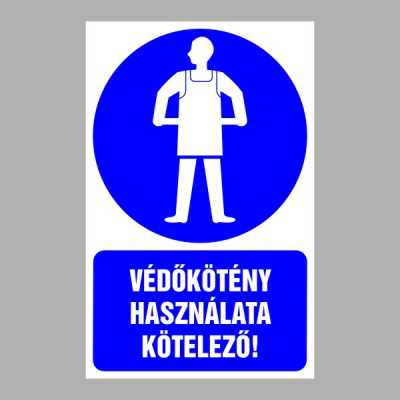 Védőkötény használata kötelező!