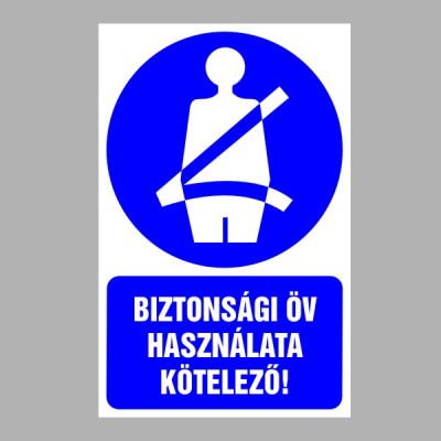 Biztonsági öv használata kötelező!