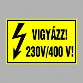 VIGYÁZZ! 230V/400 V!