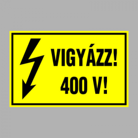 VIGYÁZZ! 400 V!