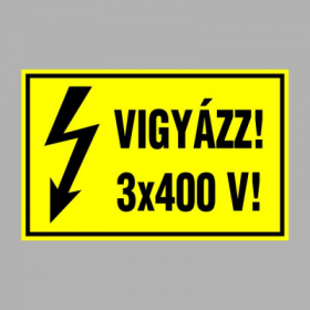 VIGYÁZZ! 3x400 V!