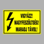 VIGYÁZZ! NAGYFESZÜLTSÉG! MARADJ TÁVOL!