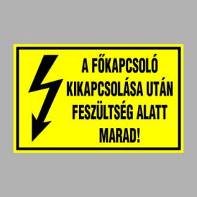 A FÕKAPCSOLÓ KIKAPCSOLÁSA UTÁN FESZÜLTSÉG ALATT MARAD!