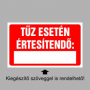 Tűz esetén értesítendő