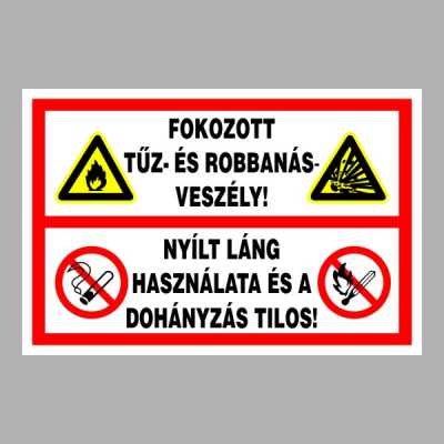 Fokozott tűz- és robbanásveszély!