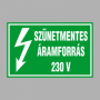 SZÜNETMENTES ÁRAMFORRÁS 230 V