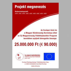 Kis projekttábla NEM Infrastrukturális beruházások esetében