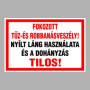 Fokozott tűz- és robbanásveszély!
