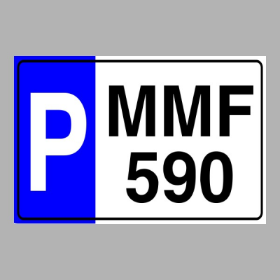 Parkoló (Rendszámmal)