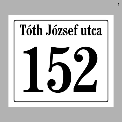 Házszámtábla 1718