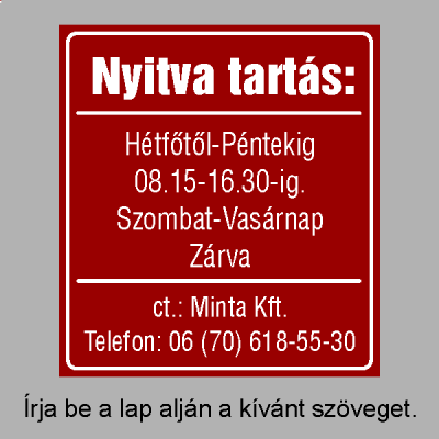 Nyitva tartás