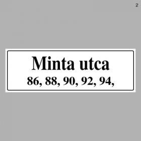 Utcanévtábla 1920