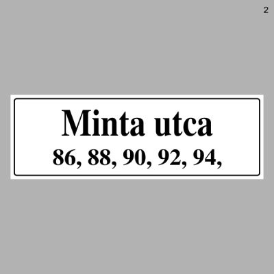 Utcanévtábla 1920