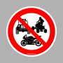Motorral, quaddal, terepjáróval behajtani tilos!